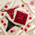 Lace Babydoll Nightdress with G-String – 2 Piece Sheer Lingerie Set