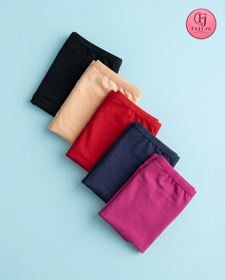 FAJI Cotton Comfort Women’s Briefs - Pack of 5 Multi-Color Underwear