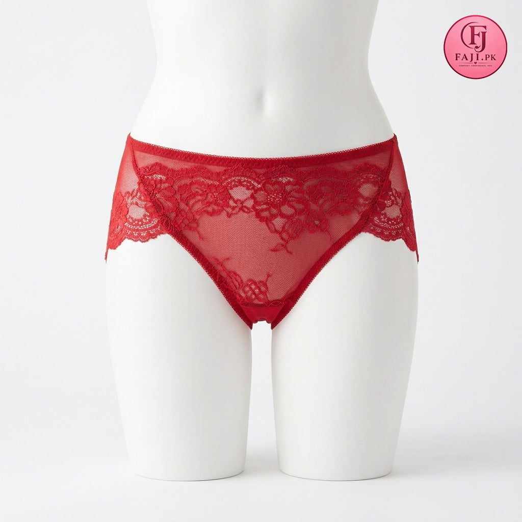 FAJI Premium Elegant Floral Lace Panties for Women