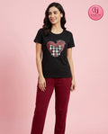 Cozy Heart Graphic 2-Piece Nightwear Set | fajistore.pk